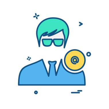 Avatar erkek simge tasarım vektörü