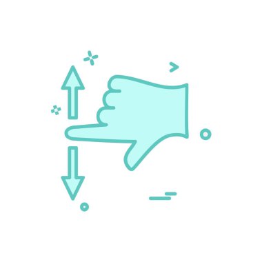 El simgesi tasarım, renkli vektör çizim