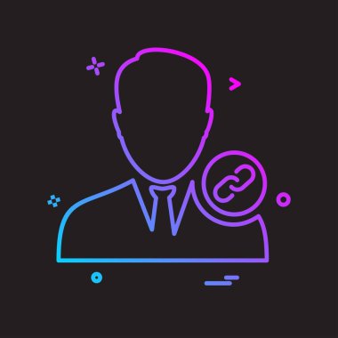 Avatar erkek simge tasarım vektörü