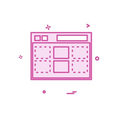 Web yerleşim simgesi tasarım vektörü