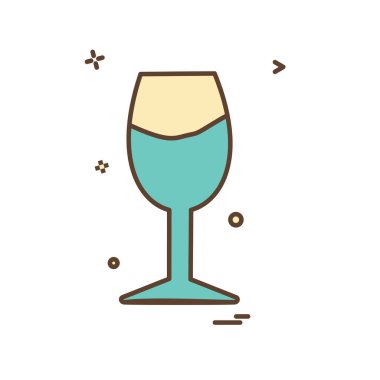 İçki simgesi tasarım, renkli vektör çizim 