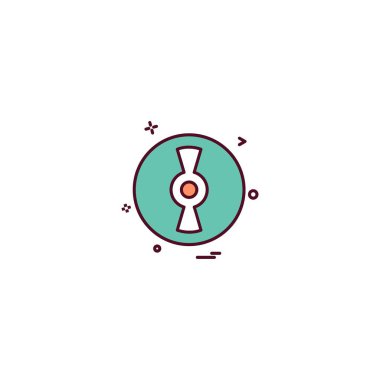 CD Disk Simgesi Vektör Tasarımı