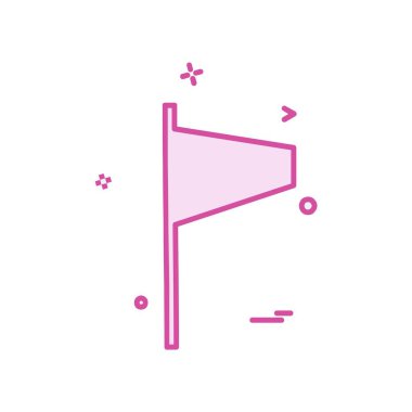 Bayrak simgesi tasarım vektörü