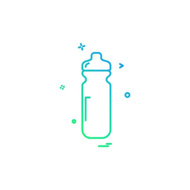 Şişe simgesi tasarım, renkli vektör çizim