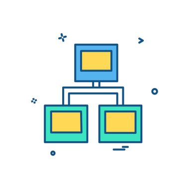 Ağ simgesi tasarım vektörü