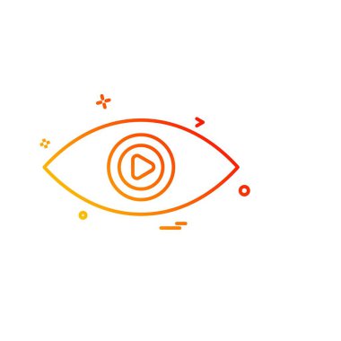 göz simgesi tasarım vektörü 