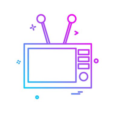 TV simgesi tasarım vektörü