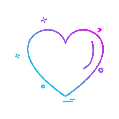 Sevgililer günü simgesi tasarım, renkli vektör çizim