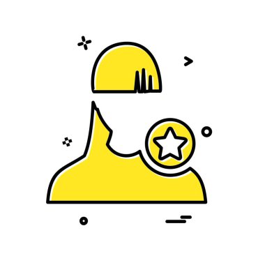 Kadın avatar simge tasarlamak vektör