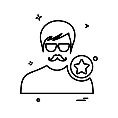 Avatar erkek simge tasarım vektörü 