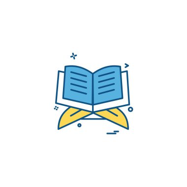 Kutsal Kuran simgesi tasarım vektörü