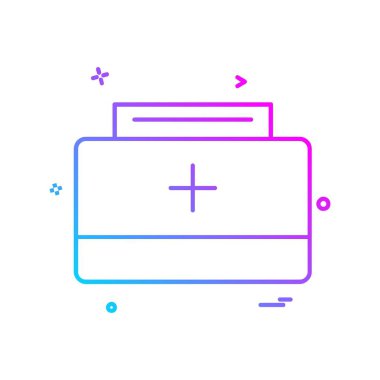 Tıbbi simge tasarım, renkli vektör çizim