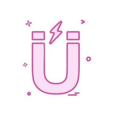 Magnet simge tasarım vektörü