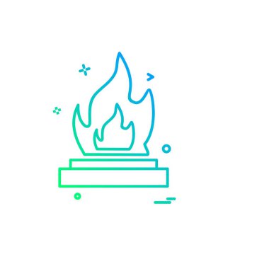 Simge tasarım vektörünü ateşle 