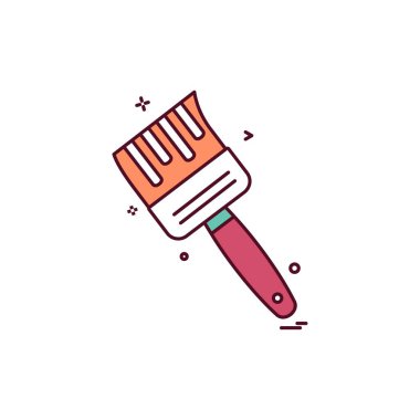 Fırça simge tasarlamak vektör 