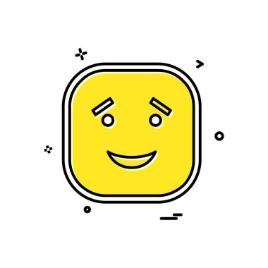 Mutlu Emoji simge tasarlamak vektör