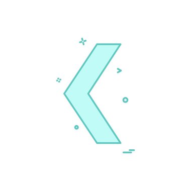 Sol ok simgesi tasarım vektörü