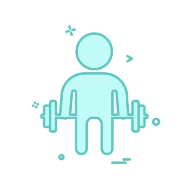 Vücut Oluşturucu simge tasarlamak vektör 