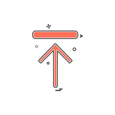 Yukarı ok simgesi tasarım vektörü