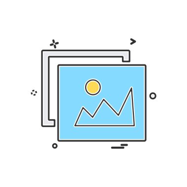 Resim simge tasarlamak vektör
