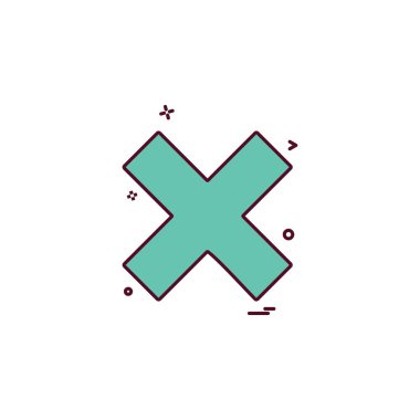 simge vektör tasarımı çapraz