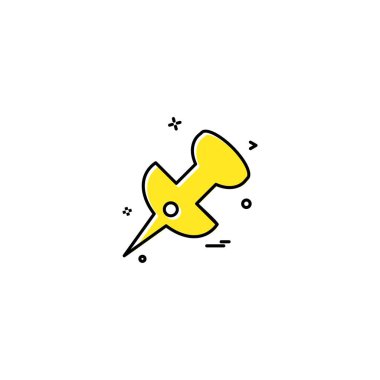 PIN düz simge vektör çizim 