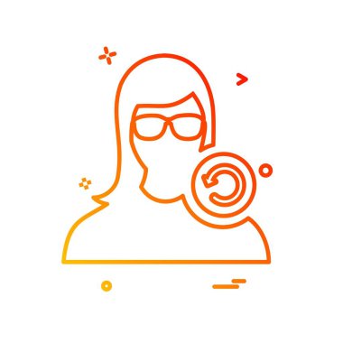 Kadın avatar simge tasarlamak vektör