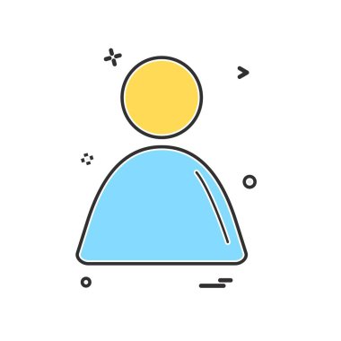 Avatar simge tasarım vektörü