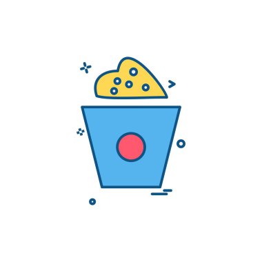 Gıda simgesi tasarım vektörü