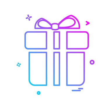 Giftbox simge tasarlamak vektör