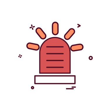 Alarm simgesi tasarım, renkli vektör çizim