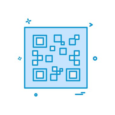 QR kod simgesi tasarım vektörü