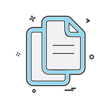 Dosya simgesi tasarım vektörü