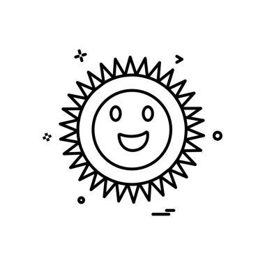 Güneş simgesi tasarım vektörü