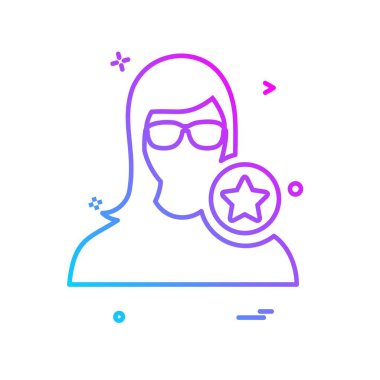 Kadın avatar simge tasarlamak vektör