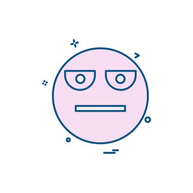 Emoji simgesi tasarım, vektör çizim