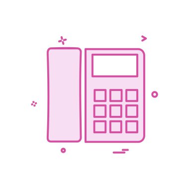 Telefon simgesi tasarım vektörü