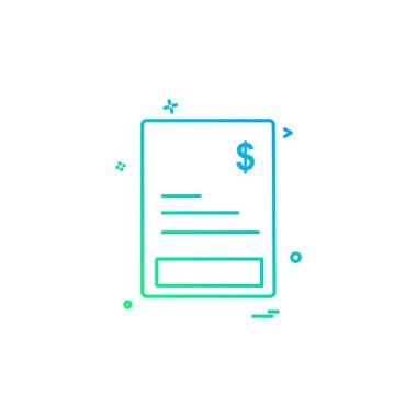 Fatura simge tasarlamak vektör