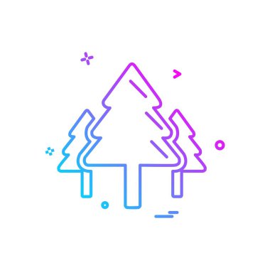 Ağaç simgesi tasarım vektörü