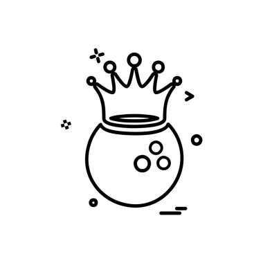 Bowling simgesi tasarım, renkli vektör çizim