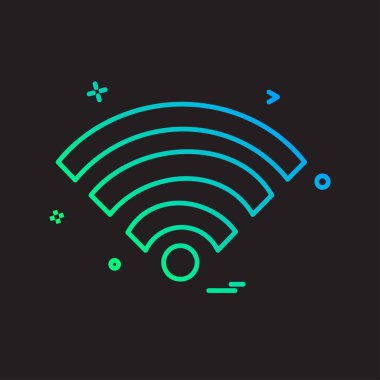 Wifi simge tasarım vektörü