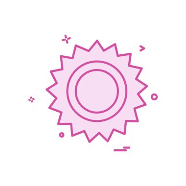 Güneş simgesi tasarım, renkli vektör çizim