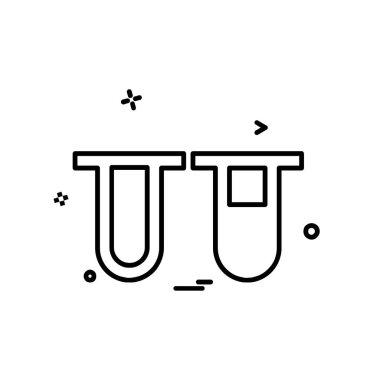 Test tübü simge tasarım vektörü