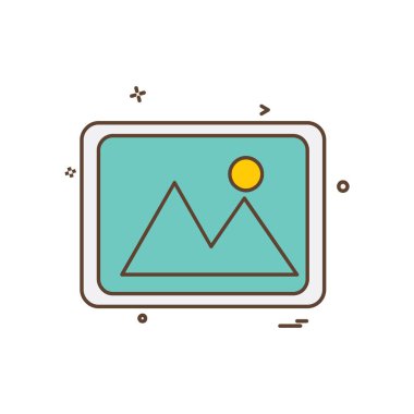 Resim simge tasarlamak vektör