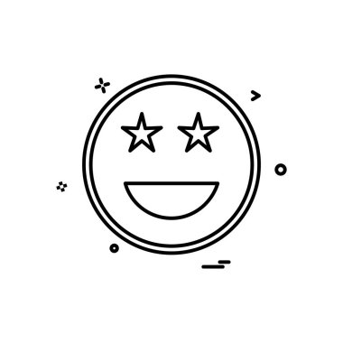 Mutlu Emoji simge tasarlamak vektör