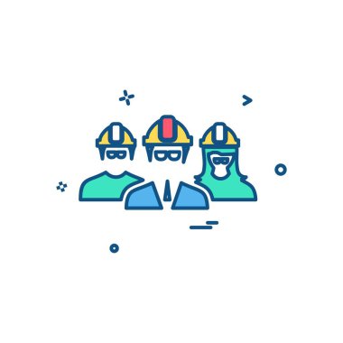 Grup simgesi tasarım, renkli vektör çizim