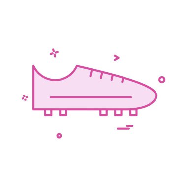 Ayakkabı simgesi tasarım, renkli vektör çizim