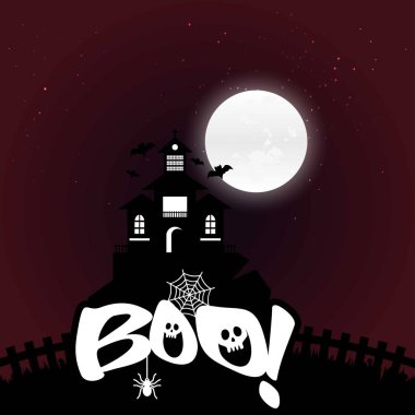 Cadılar Bayramı tatil kartı arka plan renkli vektör çizim 