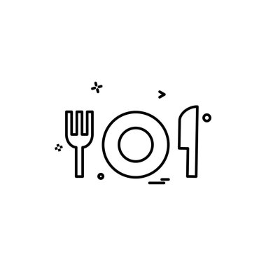 Gıda simgesi tasarım vektörü