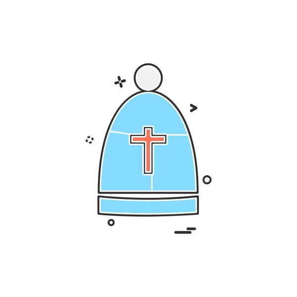 Christelijke Pictogram Ontwerp Vector — Stockvector